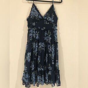 Blu Pepper spaghetti strap blue floral dress